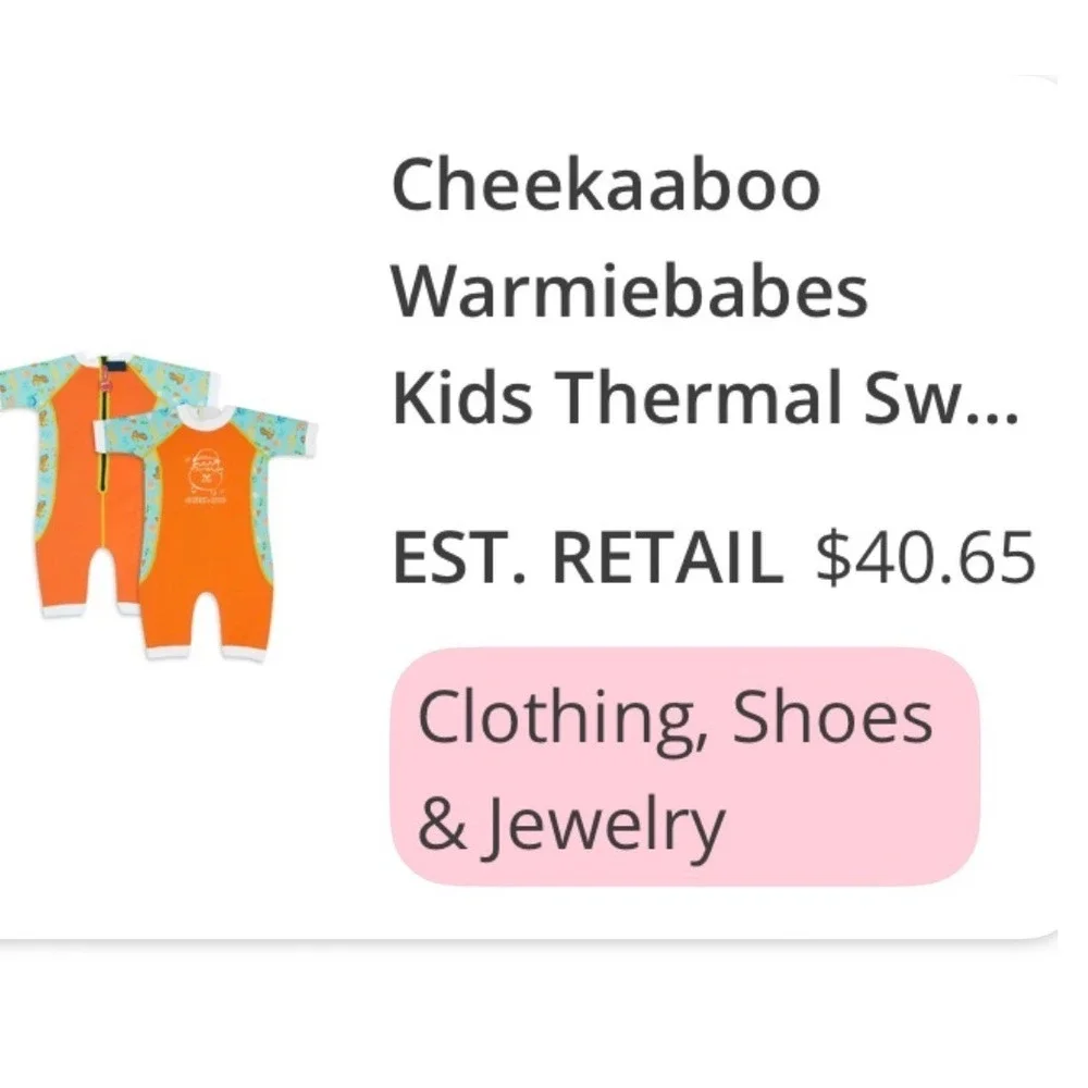 Cheekaaboo  Kids Thermal Swimsuit Orange Dino‎ 6-12 Months Neoprene UPF50